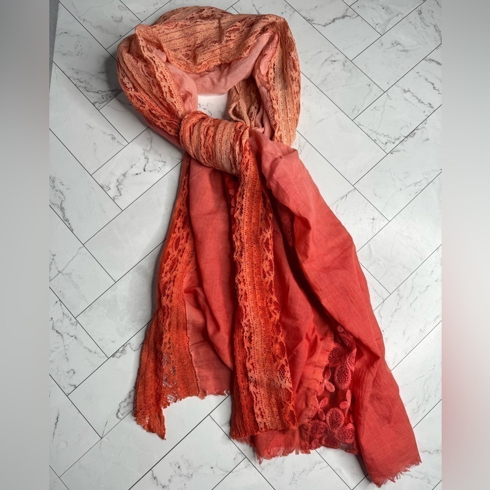 Free People Floral Lace Scarf